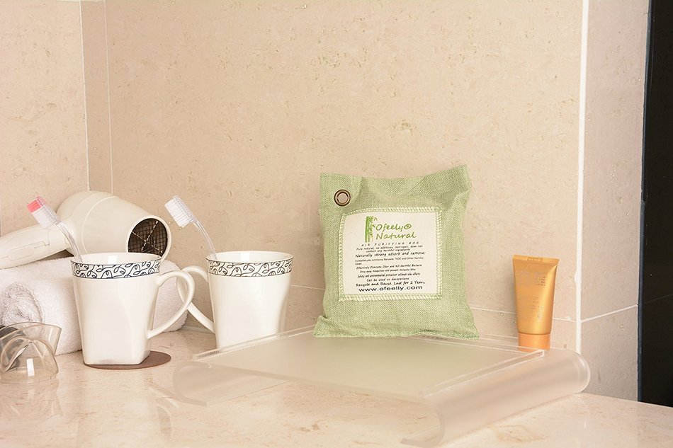 Ofeely Air Purifying Bag 200g Natural Bamboo Charcoal Deodorizer Naturally Removes Odor,Allergens and Harmful... N15