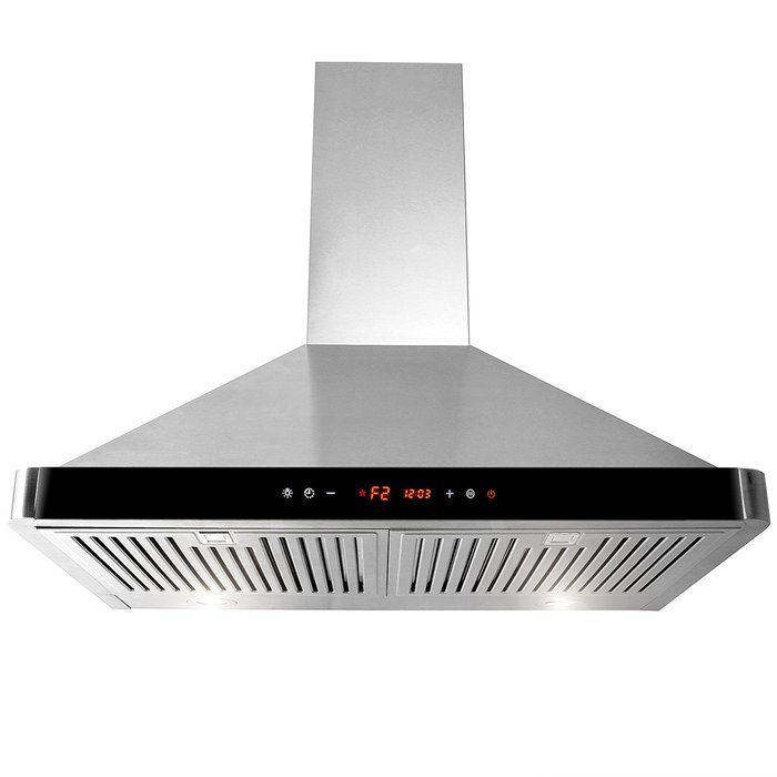 AKDY 30" Stainless Steel Wall Mount LED Touch Control Range Hood AZ-63175D-BK N5