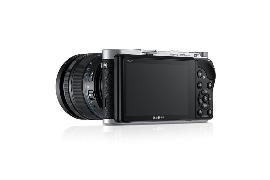 Samsung NX300 20.3MP CMOS Smart WiFi Mirrorless Digital Camera with 18-55mm Lens and 3.3" AMOLED Touch Screen... N18