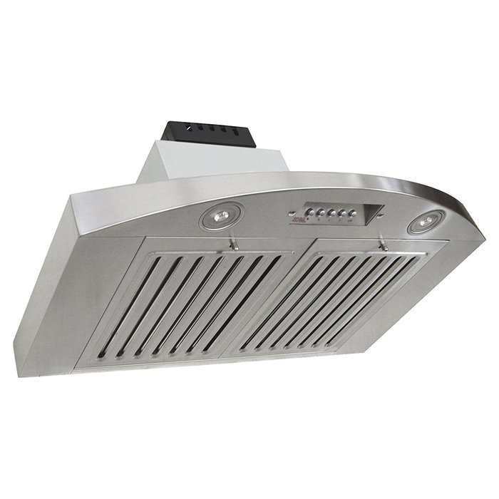 KOBE Range Hoods RA3830SQB-1 3-Speed 680 CFM Stainless Steel Premium Under Cabinet Range Hood, 30" N3