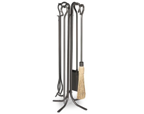 Large Hearth Tool Set - Vintage Iron Finish - 39"h