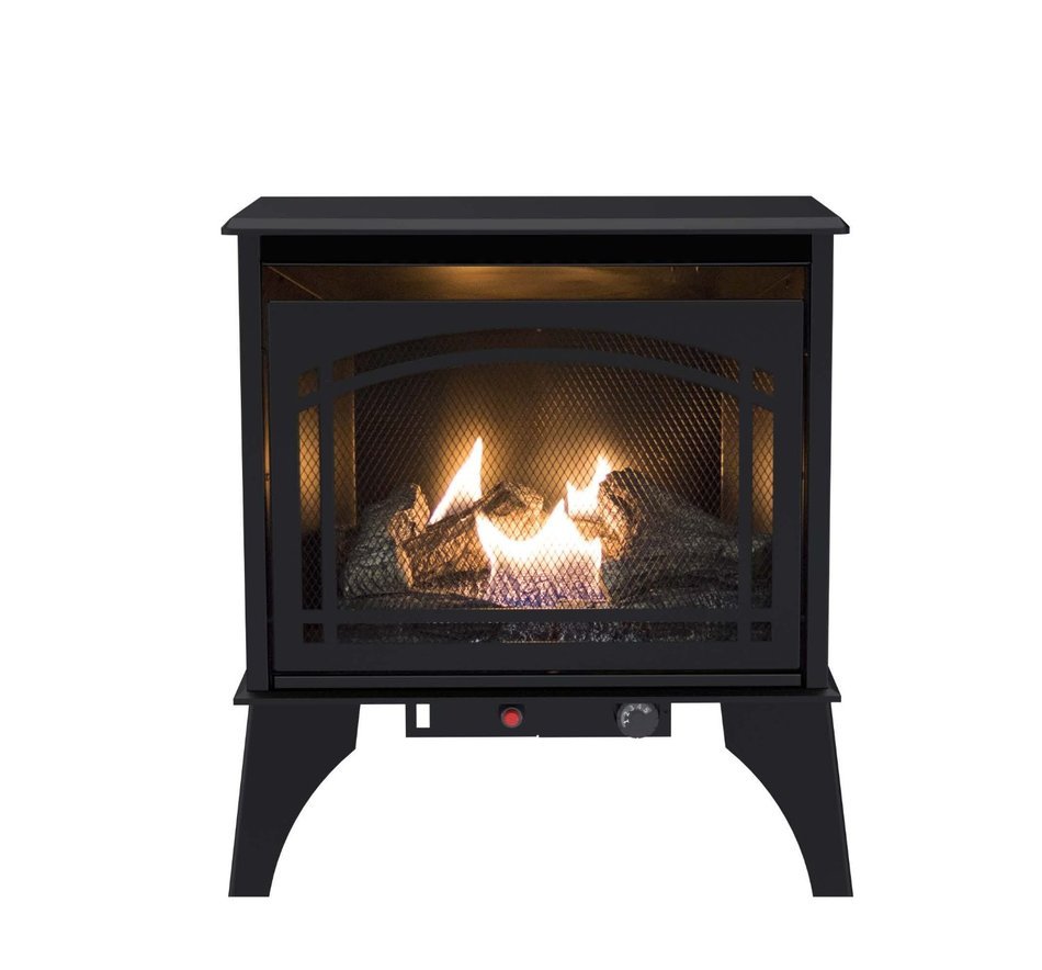 Pleasant Hearth VFS-PH20DT 20000 BTU Compact Vent-Free Gas Stove, 23.5"