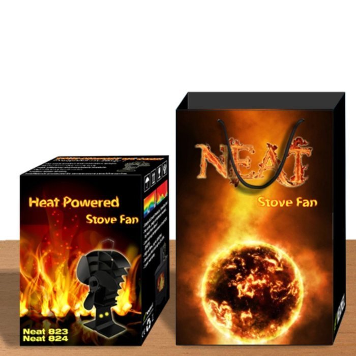 Neat824 Heat Powered Stove Fan, 4 Blades Wood Burning Stove Fan, High Airflow & Silent Performance, Save 12%-15%...