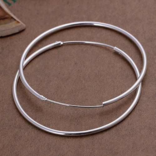 Fashion Women Silver Plated Hoop Dangle Earring Studs Jewelry