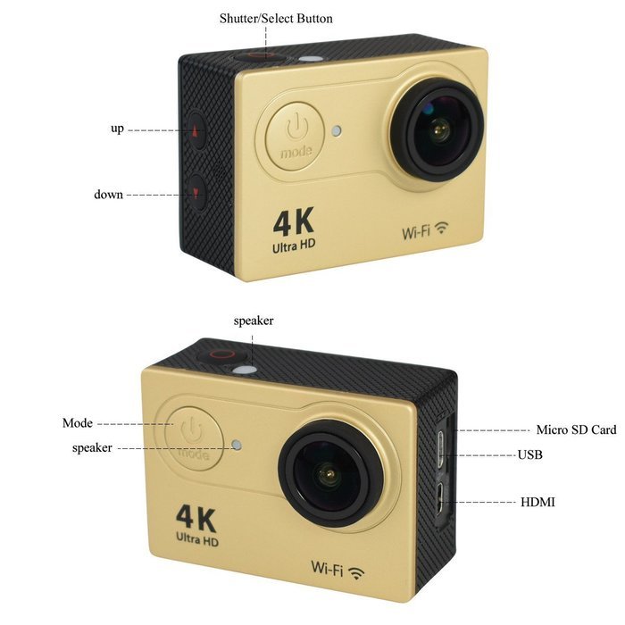 Action camera H9R Ultra HD 4K / 25fps WiFi 2.0" 170D pro Helmet Cam underwater waterproof camera go Sport cam... N3