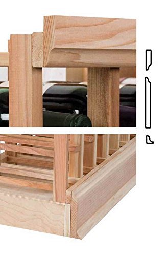 4 ft. Molding w 5.25 in. OG Base & OG Crown (Premium Redwood - Midnight Black Stain) N2