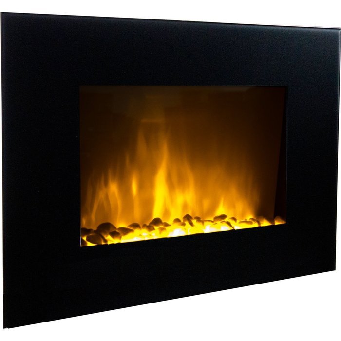 Warm House OWF-10303 Oslo Wall-Mounted LED Fireplace with Color-Changing Flame Effect