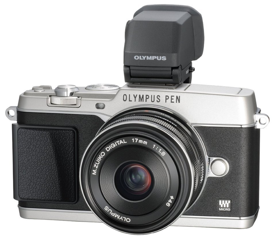 Olympus E-P5 16.1 MP Mirrorless Digital Camera with 3-Inch LCD and 17mm f/1.8 lens (Silver with Black Trim) N22