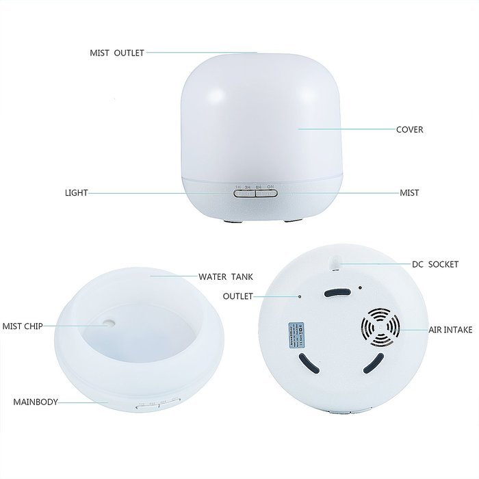 Essential Oil Diffuser, GerTong 300ml Ultrasonic Diffuser Cool Mist Humidifier for Home, Yoga, Office, Spa, Bedroom... N2