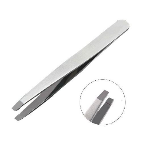 Professional Stainless Steel Eyebrow Tweezerette Tweezer Slant Tip N3