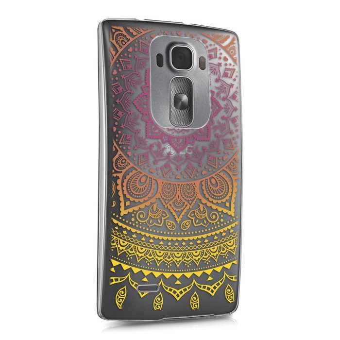 kwmobile Elegant and light weight Crystal Case Design Indian sun for LG G Flex 2 in light pink white transparent N5