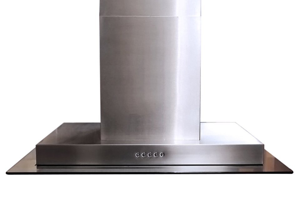 CAVALIERE 42" Island Mounted Stainless Steel / Glass Kitchen Range Hood 860 CFM Spagna Vetro Econo Series SV198E-I42