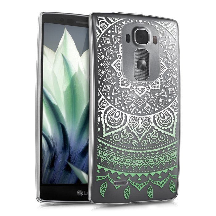 kwmobile Elegant and light weight Crystal Case Design Indian sun for LG G Flex 2 in light pink white transparent N7