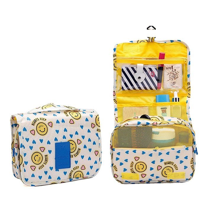 ColorMixs&reg; Hanging Toiletry Cosmetics Travel Bag Cosmetic Carry Case for Woman Man Travel Organization Gift (Navy... N16