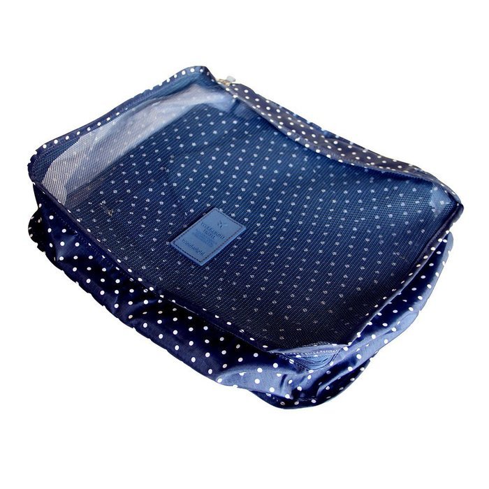 ColorMixs&reg; Hanging Toiletry Cosmetics Travel Bag Cosmetic Carry Case for Woman Man Travel Organization Gift (Navy... N17