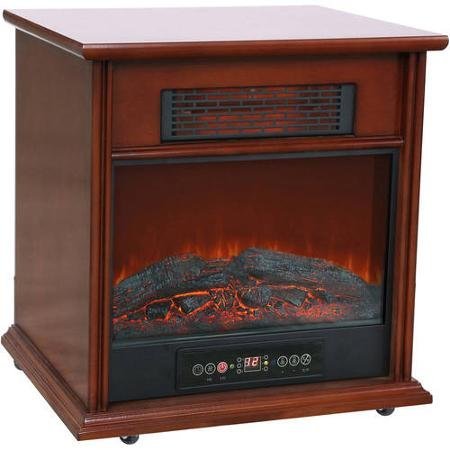 Generic 1500w Hearth Trends Classic Infrared Electric Fireplace with LED Digital Display Flame Effect, Chocolate