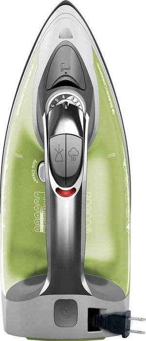 Black & Decker ICR06X Xpress Steam Cord Reel Iron, Grey/Green N3