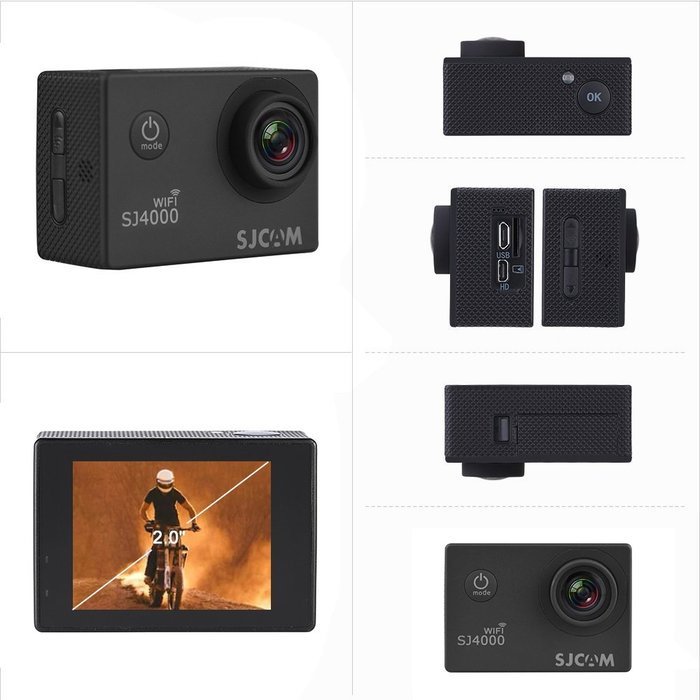SJCAM SJ4000 WiFi 2.0" LCD Screen 1080P 30fps Full HD 12MP Waterproof 30M NTK96655 Action Sports Camera DV 170... N19