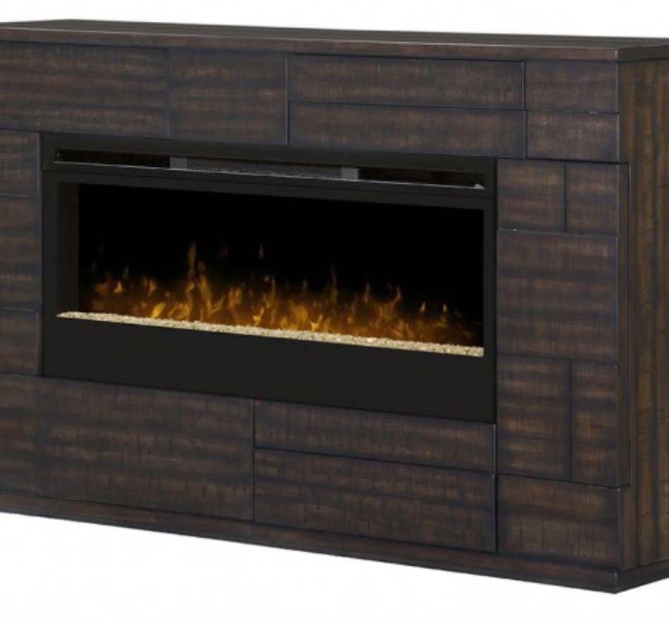 Dimplex Markus Glass Ember Bed Electric Fireplace Mantel in Boston