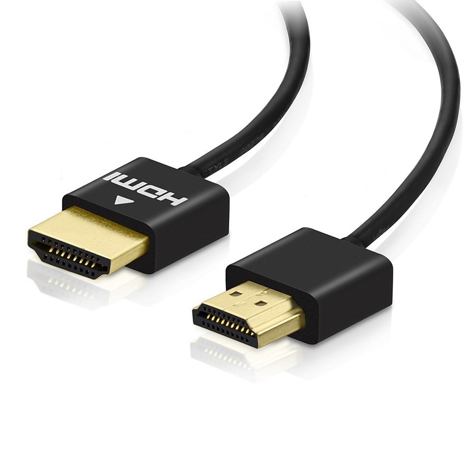 Perlegear Ultra Slim Flexible 10ft HDMI Cable - High speed, 3D, Full 1080P, Ethernet, Audio Return, for HD TV,... N3