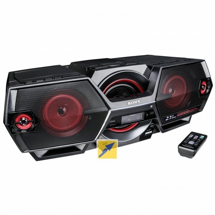 Sony ZS-BTG905/C Boombox All-In-One Mega Bass Reflex Stereo Sound System with Bluetooth, NFC and Remote Control N2