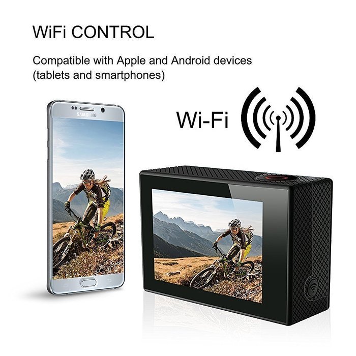 4K Ultra HD Wifi & HDMI Action Sports Camera Sport DV Dual LCD Screens & Waterproof Wrist Remote-Wifi Cam DV-Wrist... N25