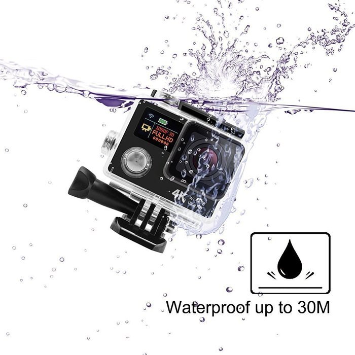 4K Ultra HD Wifi & HDMI Action Sports Camera Sport DV Dual LCD Screens & Waterproof Wrist Remote-Wifi Cam DV-Wrist... N26