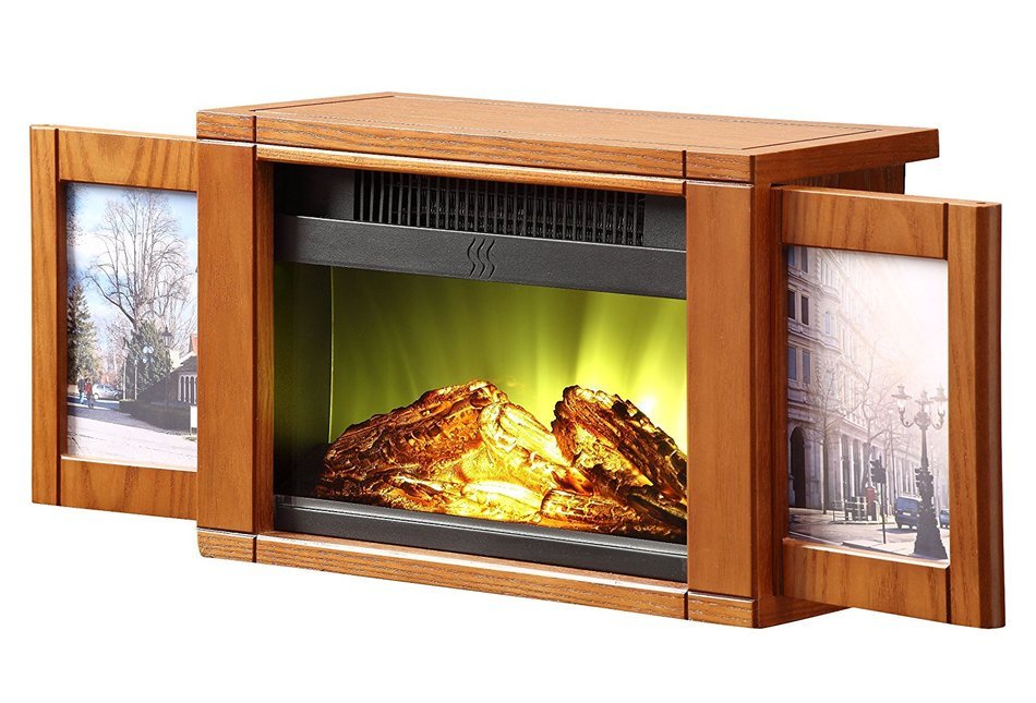 Muskoka MPF-BWL Electric Picture Frame Personal Fireplace with Multiple Setups