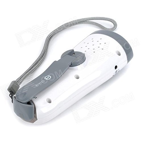 Dynamo Crank LED Flashlight AM/FM Radio w/ LCD Display & Siren N3