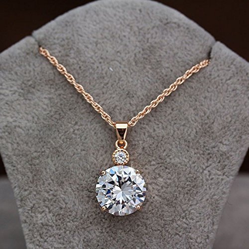 Women Elegant Jewelry White zircon Statement Bib Chain Pendant Necklace wedding N6