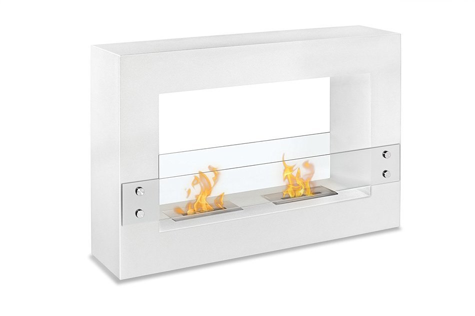 Ignis FSF-004W Tectum White Freestanding Ventless Ethanol Fireplace