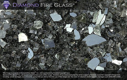Gray Reflective - Fireplace Glass - 5 LBS.