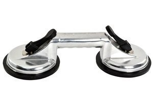Alytimes Heavy Duty Aluminum Double Handle (2 cup) suction cup plate/pad for lifting/pulling glass