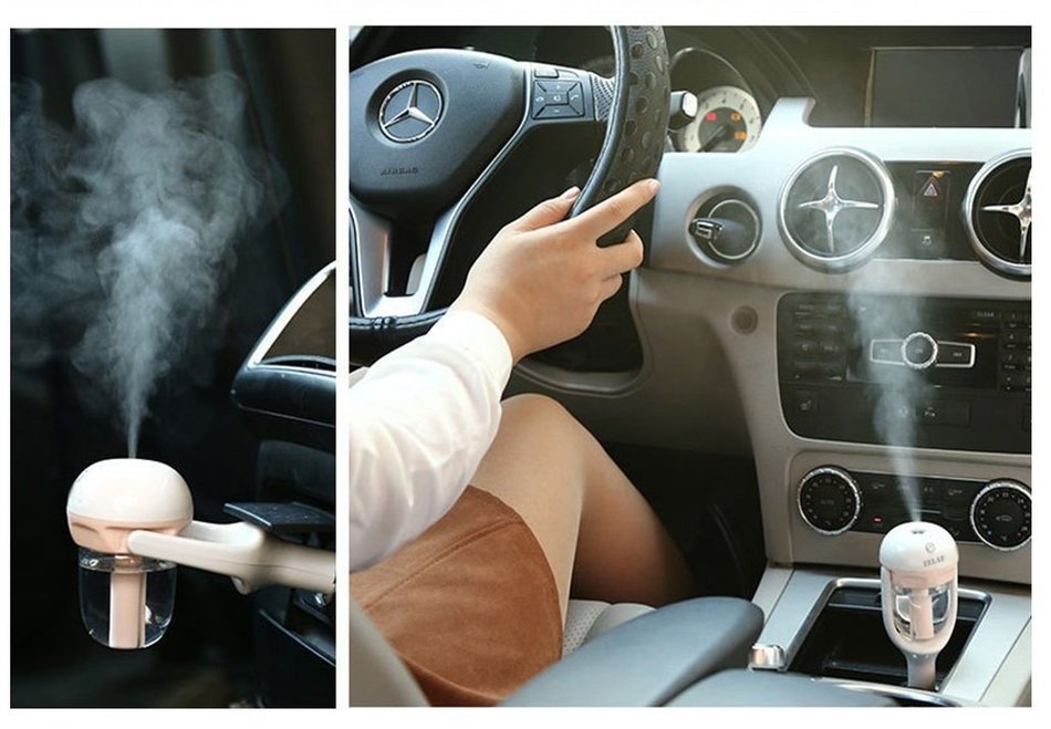 ZELAF&reg; Z8 Car Charger Port Mini Travel Portable Cool Mist Ultrasonic Humidifier with Aroma Diffuser Essential... N8