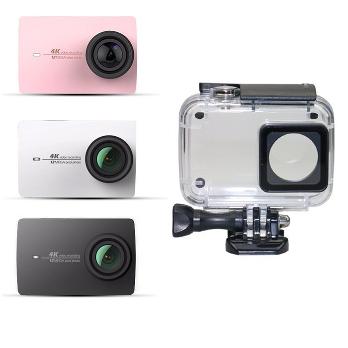 Yi 4K Action Camera Accessories, Kupton Xiaoyi 4K II Silicon Protective Cover+ Frame Mount Housing+ Head Strap... N35