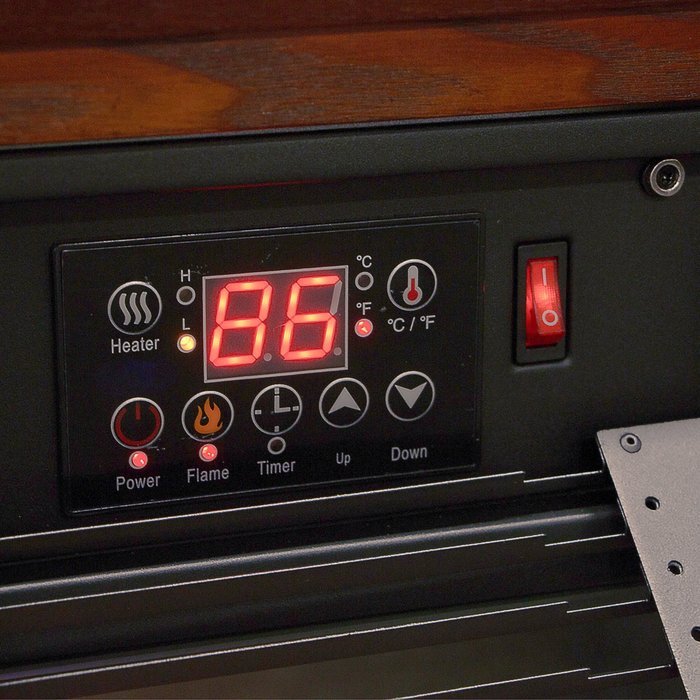 Bestmart INC 1500W Embedded Insert Quartz Infrared Electric Fireplace Heater 3 Color Flame Remote Control