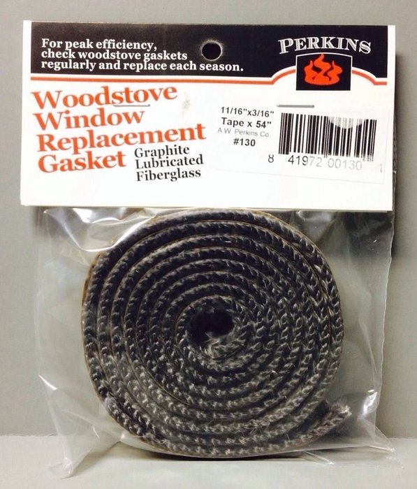 AWP130 Self Stick Adhesive Gasket Wood Pellet Stove Window Glass Door Black Tape