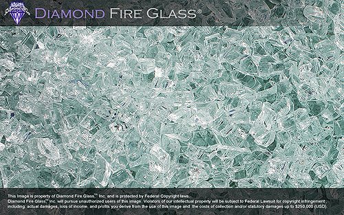 Clear Diamond - Fireplace Glass - 60 LBS.