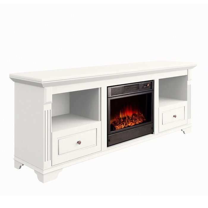 Argo Furniture Alessa Electric Fireplace, White N3