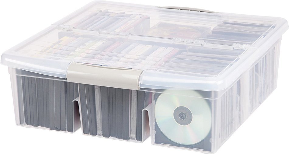 IRIS Clear Modular Media Box - Large (Set of 4) N5