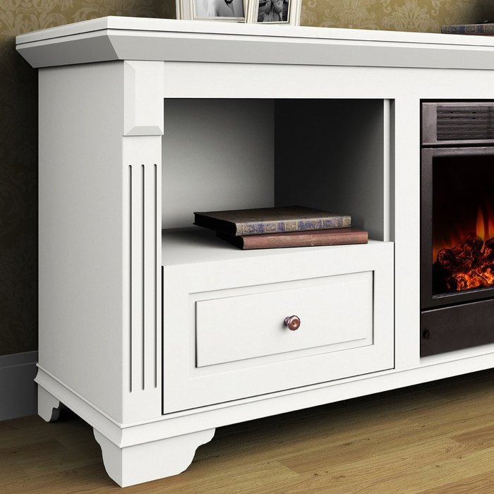 Argo Furniture Alessa Electric Fireplace, White N4