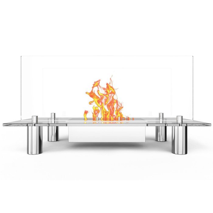 Elite Flame Delano Free Standing Floor Indoor Outdoor Ethanol Fireplace