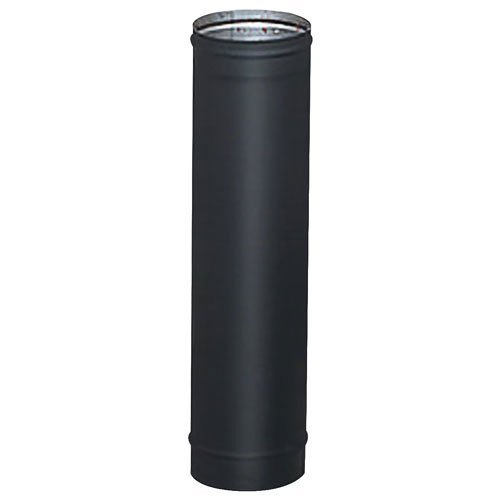 6'' x 48'' HeatFab Single Wall Black Stovepipe - 2608B