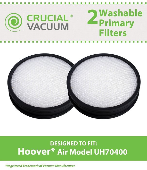 2 Hoover Air Model UH70400 & UH72400 Primary Washable Filters, Part # 303903001, Designed & Engineered by Crucial...