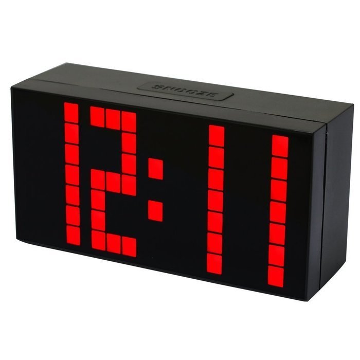 T Tocas Big Number LED Snooze Wall Desk Alarm Clock Thermometer Calendar (Blue) N9