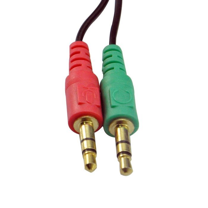 Conwork 2-Pack Stereo 3.5mm Female to 2 Male Gold Plated Headphone Mic Audio Y Splitter Extension Cable N3