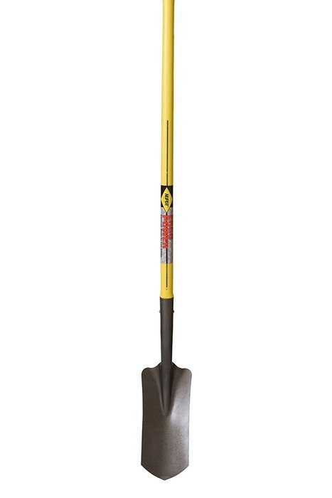 Nupla TS-6-E Ergo Power Trenching Shovel, 6" Curved Blade, Ergo Grip, 16 Gauge, 48" Long Handle