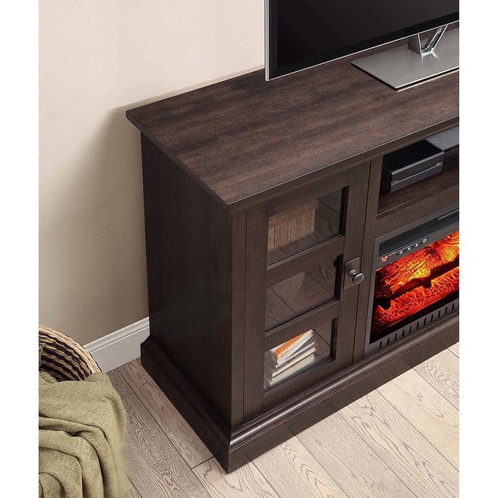 60" Fall Harvest Entertainment Stand Fireplace For TVs Up To 70"