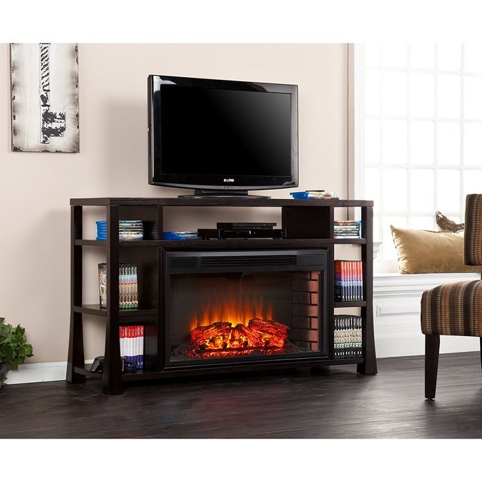 Stockton Media Electric Fireplace - Ebony Stain