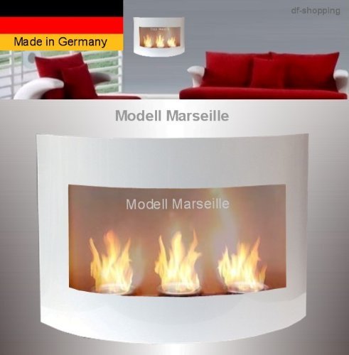 Gel + Ethanol Fire-Places Ethanol Fireplace Model Marseille White
